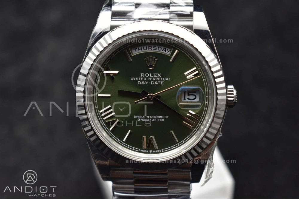 Day Date 40 SS 228239 THBF 1:1 Best Edition Green Roman Dial on President Bracelet VR3255 (Gain Weight) Vibrant 662