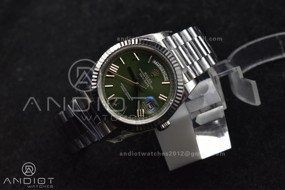 Day Date 40 SS 228239 THBF 1:1 Best Edition Green Roman Dial on President Bracelet VR3255 (Gain Weight) Vibrant 662