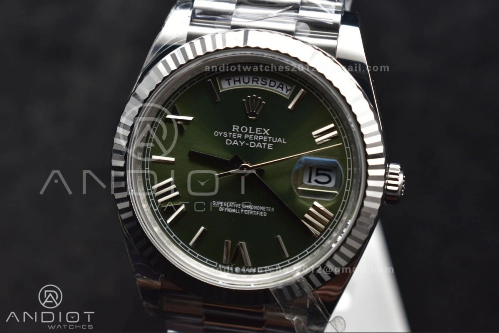 Day Date 40 SS 228239 THBF 1:1 Best Edition Green Roman Dial on President Bracelet VR3255 (Gain Weight) Vibrant 662