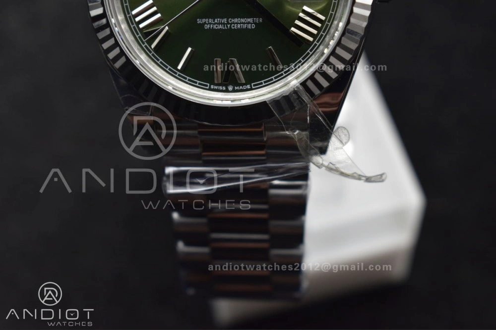 Day Date 40 SS 228239 THBF 1:1 Best Edition Green Roman Dial on President Bracelet VR3255 (Gain Weight) Vibrant 662