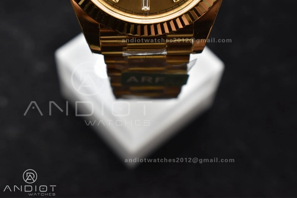 Day Date 40 YG 228238 ARF 1:1 Best Edition Gold Crystal Dial On President Bracelet VR3255 (Gain Weight) Modern 654