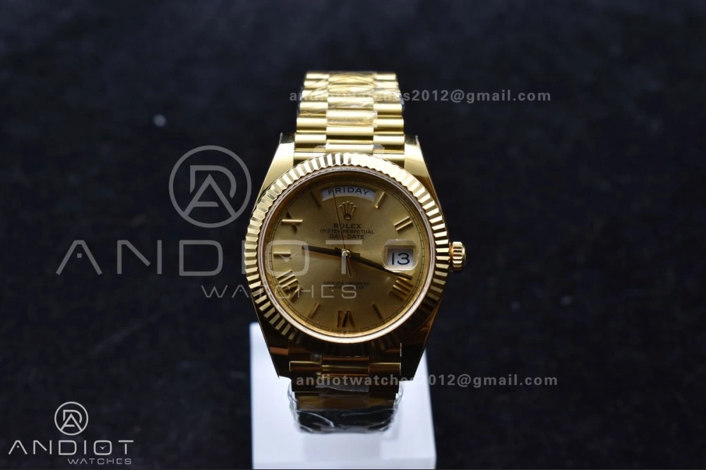 FreshLook Day Date 40 YG 228238 ARF 1:1 Best Edition Gold Roman Dial On President Bracelet VR3255 (Gain Weight) 658