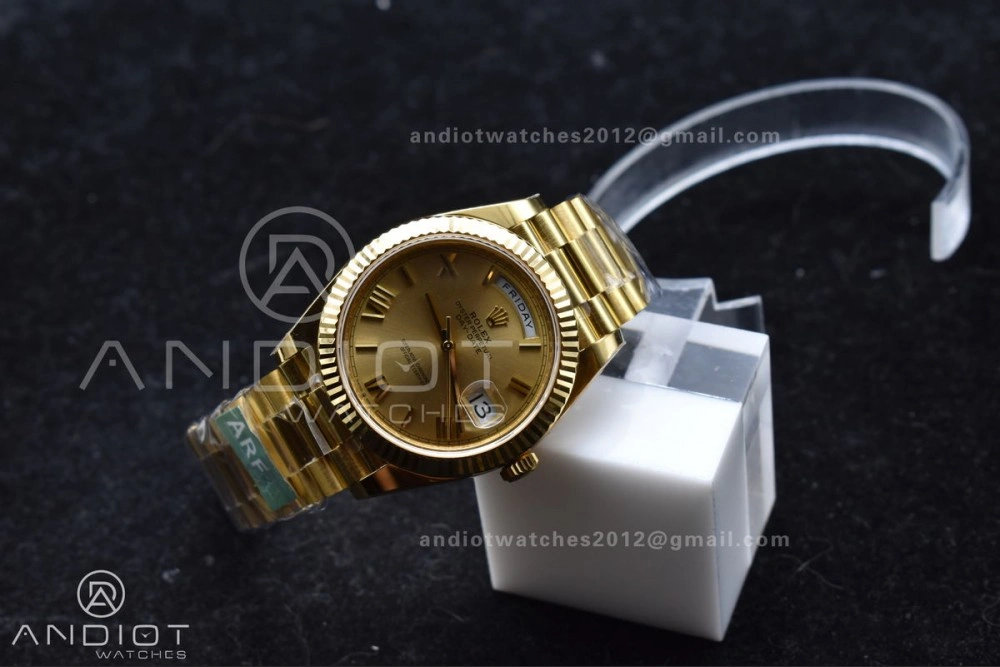 FreshLook Day Date 40 YG 228238 ARF 1:1 Best Edition Gold Roman Dial On President Bracelet VR3255 (Gain Weight) 658