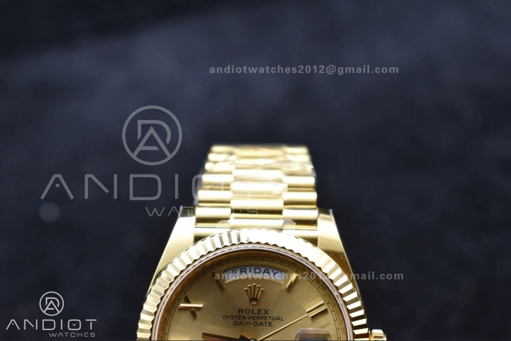 FreshLook Day Date 40 YG 228238 ARF 1:1 Best Edition Gold Roman Dial On President Bracelet VR3255 (Gain Weight) 658