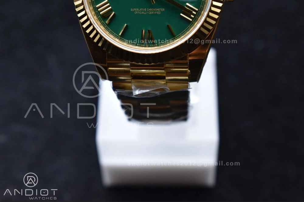 FlexibleFit Day Date 40 YG 228238 ARF 1:1 Best Edition Green Roman Dial on President Bracelet VR3255 (Gain Weight) 663