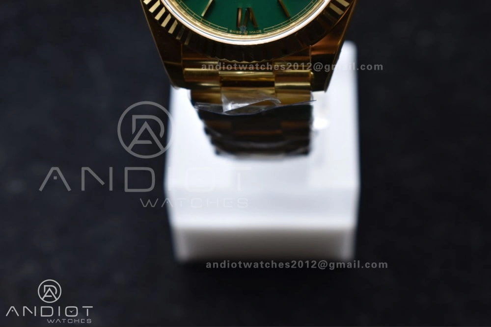 FlexibleFit Day Date 40 YG 228238 ARF 1:1 Best Edition Green Roman Dial on President Bracelet VR3255 (Gain Weight) 663