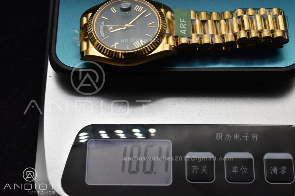 FlexibleFit Day Date 40 YG 228238 ARF 1:1 Best Edition Green Roman Dial on President Bracelet VR3255 (Gain Weight) 663