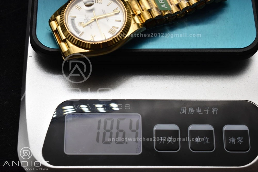 Day Date 40 YG 228238 ARF 1:1 Best Edition Silver Roman Dial On President Bracelet VR3255 (Gain Weight) Effortless 664