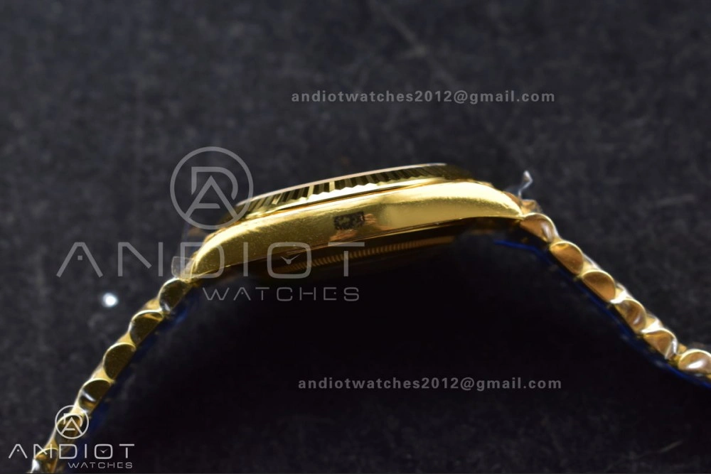 Bright Day Date 40 YG 228238 THBF 1:1 Best Edition Green Roman Dial on President Bracelet VR3255 (Gain Weight) 669