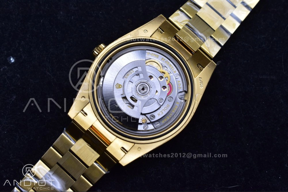Bright Day Date 40 YG 228238 THBF 1:1 Best Edition Green Roman Dial on President Bracelet VR3255 (Gain Weight) 669