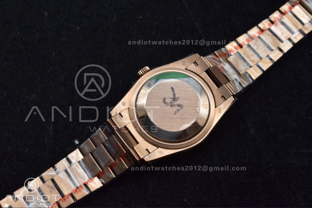 DayDate 36 RG QF Best Edition 904L Steel Grey Dial with Square Diamond on President Bracelet vr3255 V5 (Gain Weight) Timeless 671