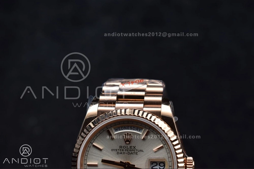 SunProtective DayDate 36 RG QF Best Edition 904L Steel Silver Dial on President Bracelet vr3255 V5 (Gain Weight) 670