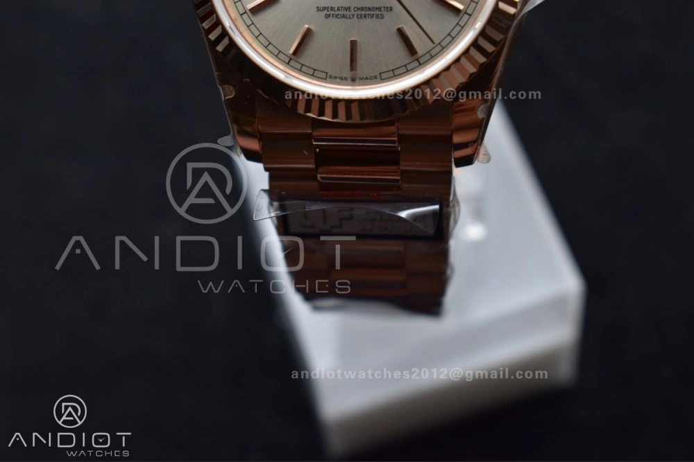 SunProtective DayDate 36 RG QF Best Edition 904L Steel Silver Dial on President Bracelet vr3255 V5 (Gain Weight) 670