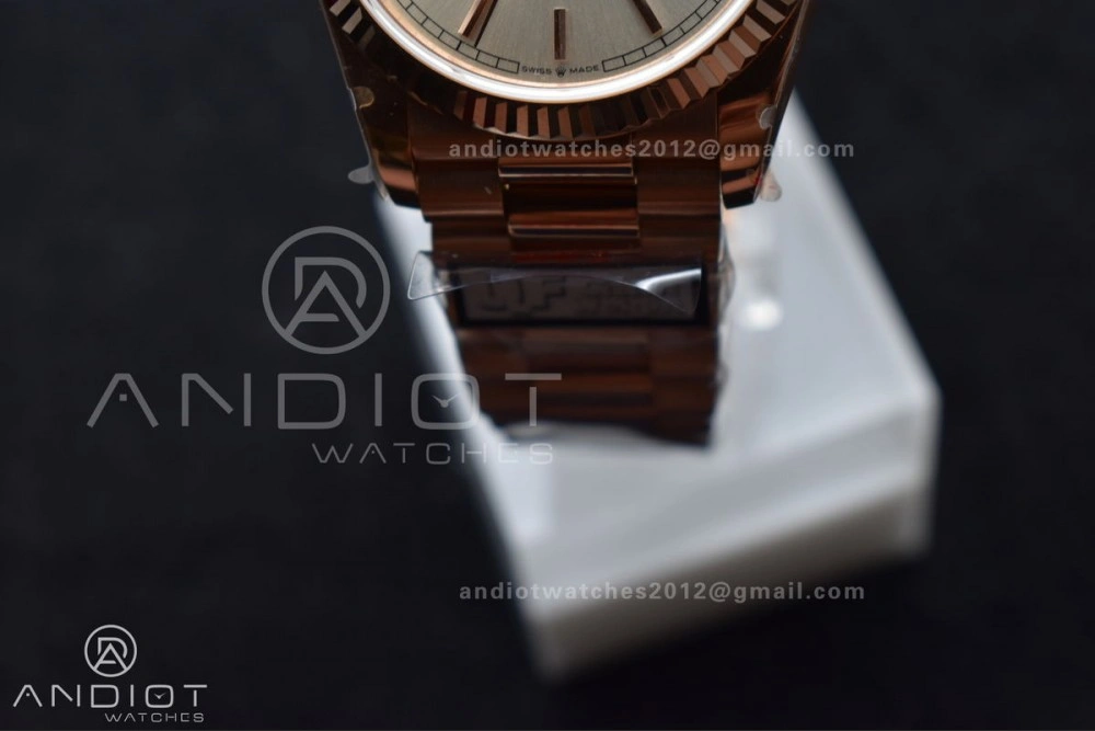 SunProtective DayDate 36 RG QF Best Edition 904L Steel Silver Dial on President Bracelet vr3255 V5 (Gain Weight) 670
