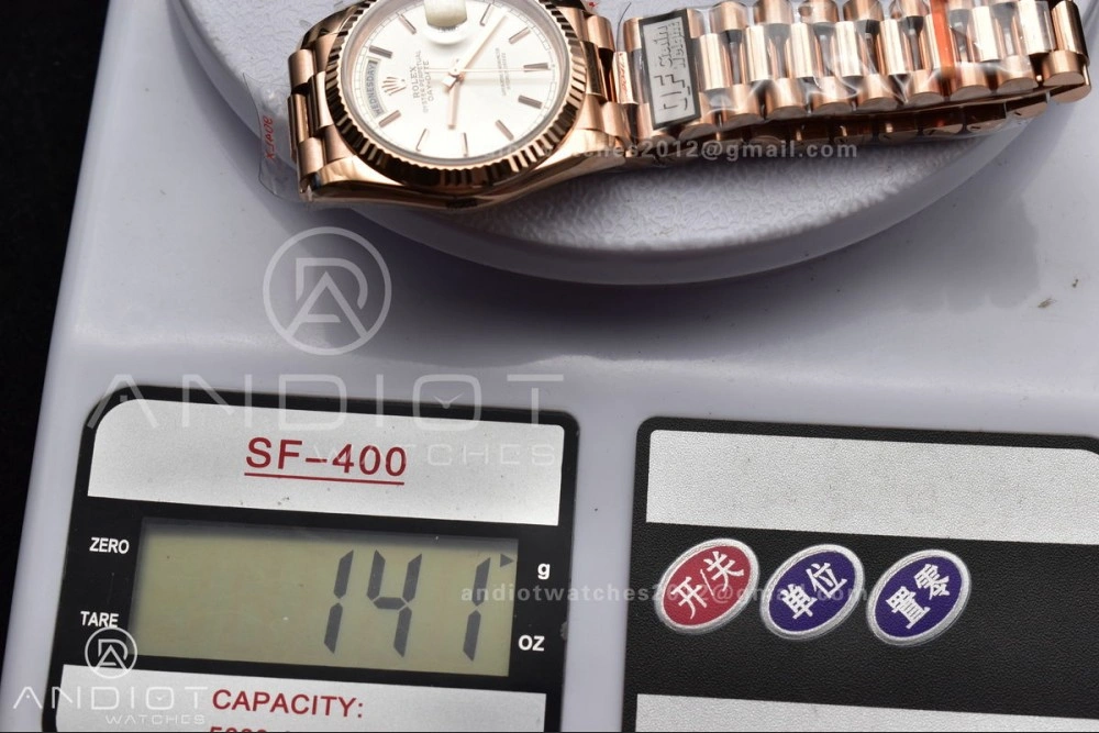 SunProtective DayDate 36 RG QF Best Edition 904L Steel Silver Dial on President Bracelet vr3255 V5 (Gain Weight) 670