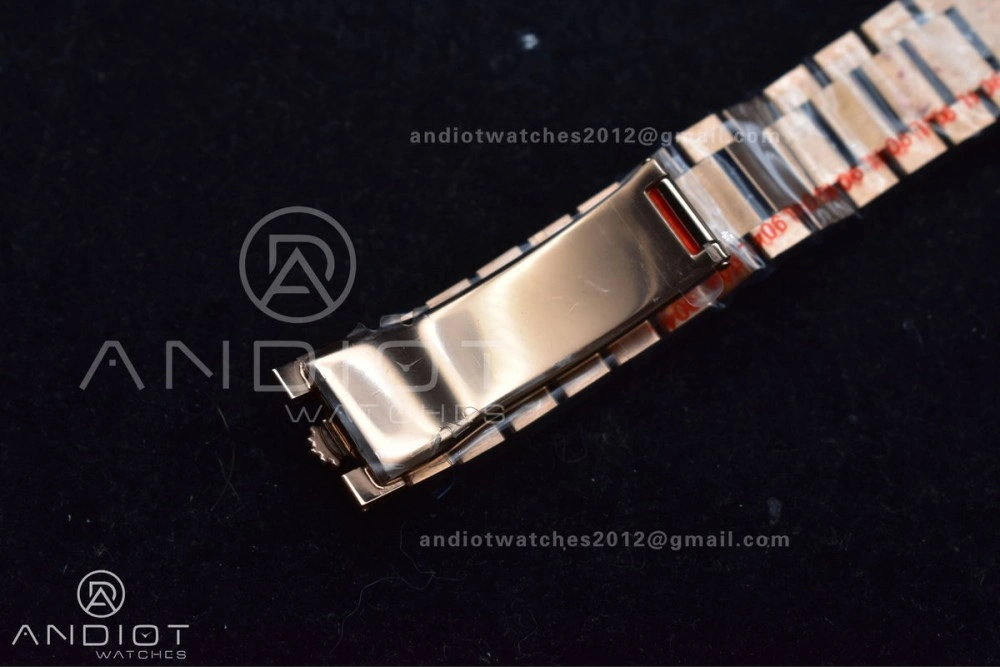 DayDate 36 RG QF Best Edition 904L Steel Silver Dial with Square Diamond on President Bracelet vr3255 V5 (Gain Weight) Sleek 675
