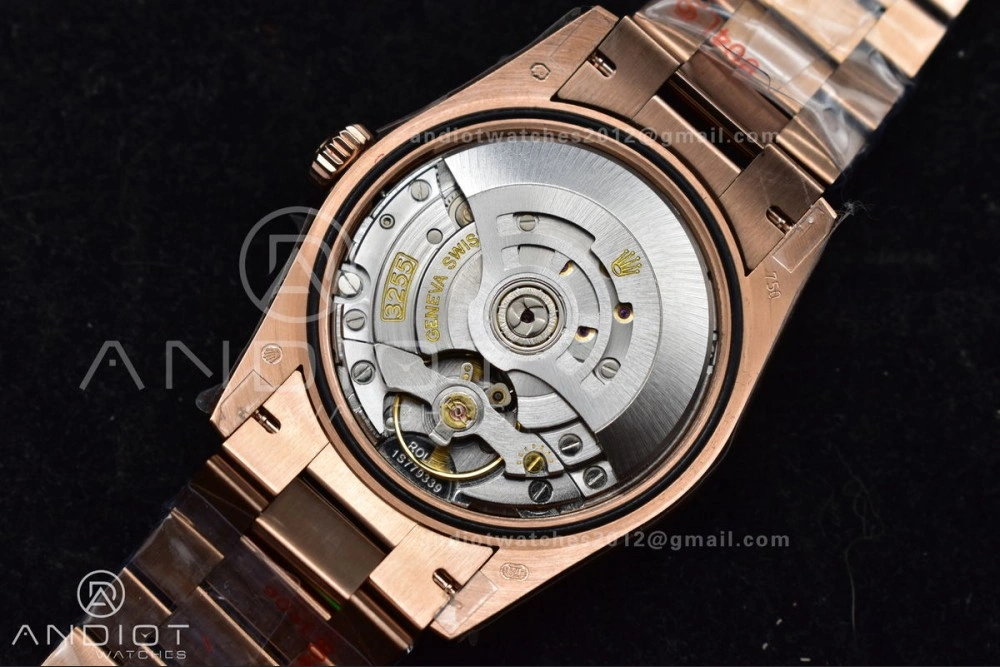 DayDate 36 RG QF Best Edition 904L Steel Silver Dial with Square Diamond on President Bracelet vr3255 V5 (Gain Weight) Sleek 675