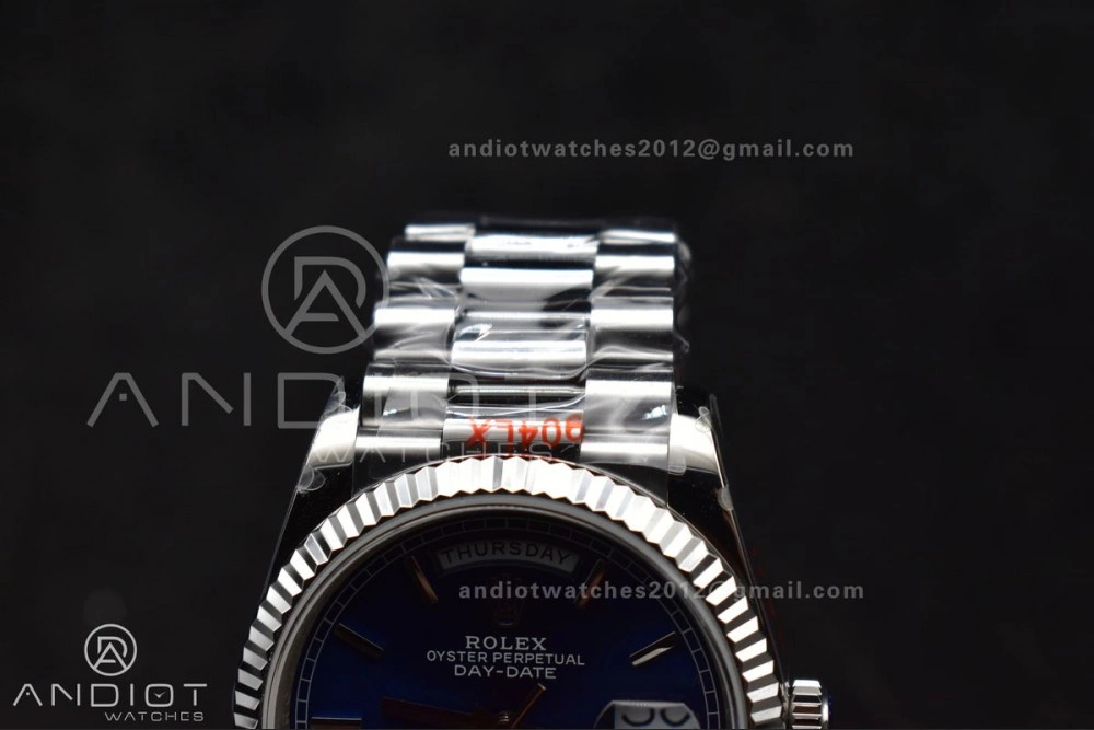 Packable DayDate 36 SS QF Best Edition 904L Steel Blue Dial on President Bracelet vr3255 V5 (Gain Weight) 672