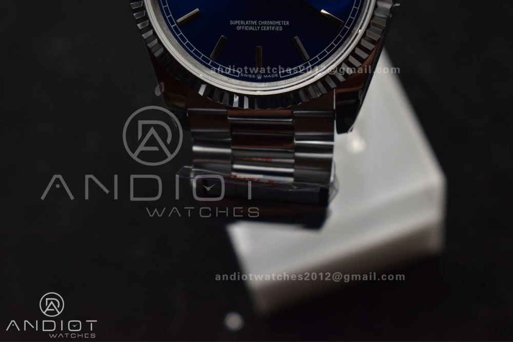 Packable DayDate 36 SS QF Best Edition 904L Steel Blue Dial on President Bracelet vr3255 V5 (Gain Weight) 672