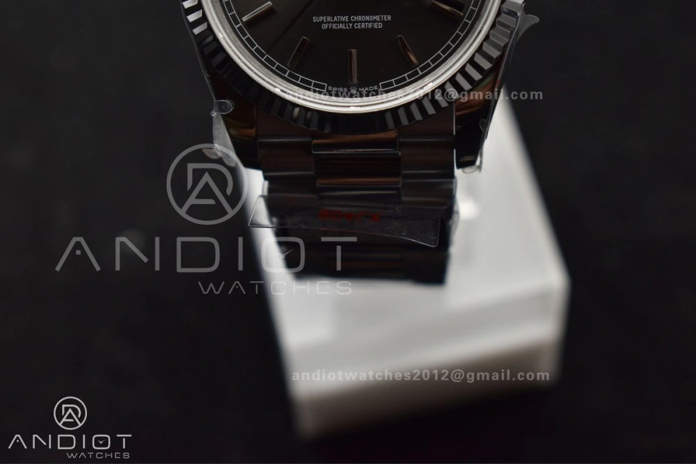 DayDate 36 SS QF Best Edition 904L Steel Grey Dial on President Bracelet vr3255 V5 (Gain Weight) Upgraded 683