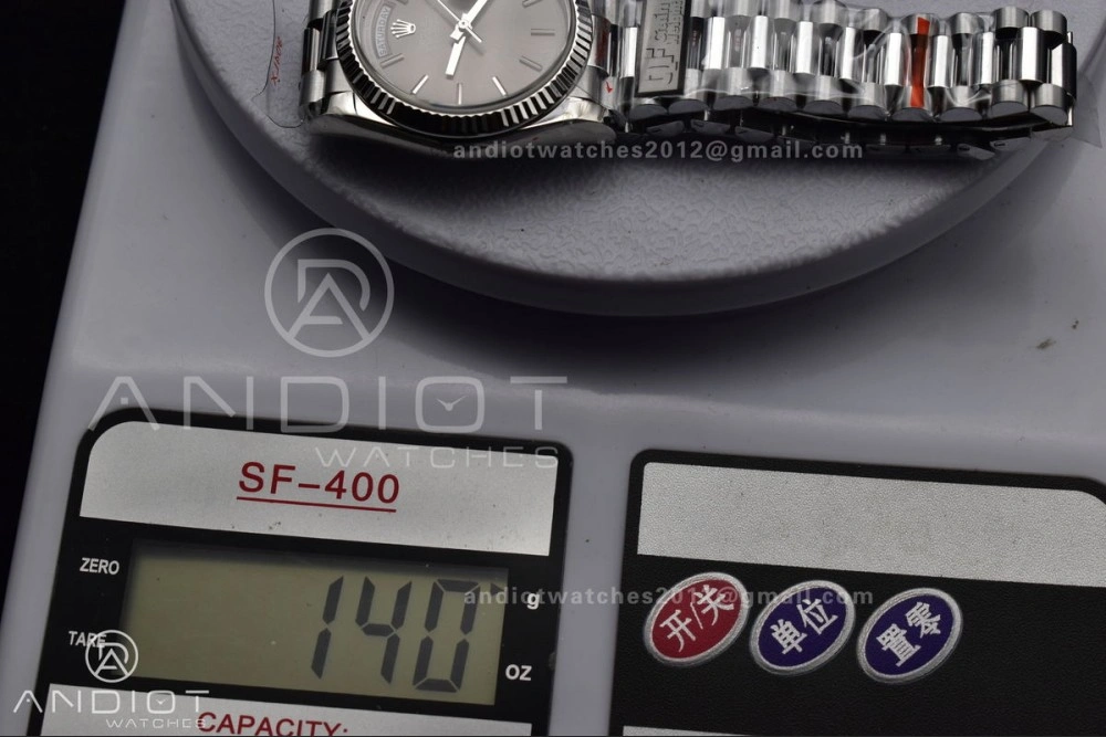 DayDate 36 SS QF Best Edition 904L Steel Grey Dial on President Bracelet vr3255 V5 (Gain Weight) Upgraded 683