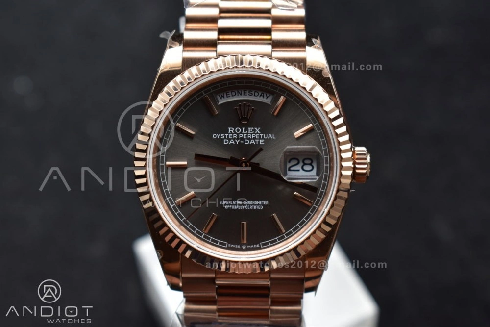 DayDate 36 SS QF Best Edition 904L Steel Grey Dial on President Bracelet vr3255 V5 (Gain Weight) Bright 681