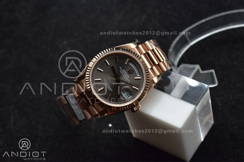 DayDate 36 SS QF Best Edition 904L Steel Grey Dial on President Bracelet vr3255 V5 (Gain Weight) Bright 681