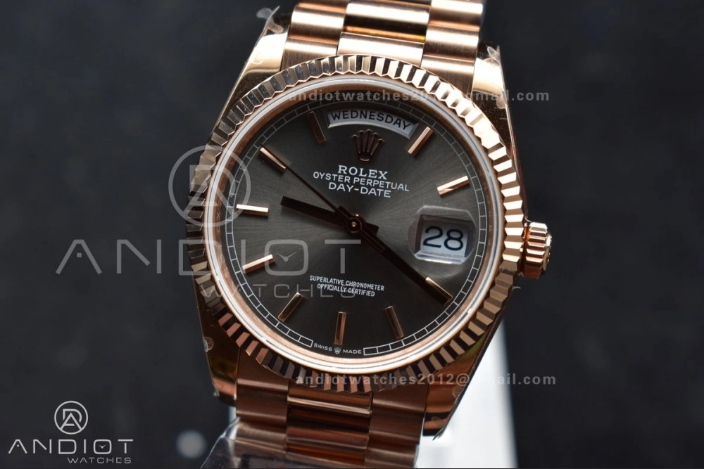 DayDate 36 SS QF Best Edition 904L Steel Grey Dial on President Bracelet vr3255 V5 (Gain Weight) Bright 681
