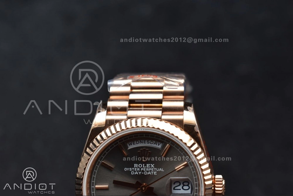 DayDate 36 SS QF Best Edition 904L Steel Grey Dial on President Bracelet vr3255 V5 (Gain Weight) Bright 681