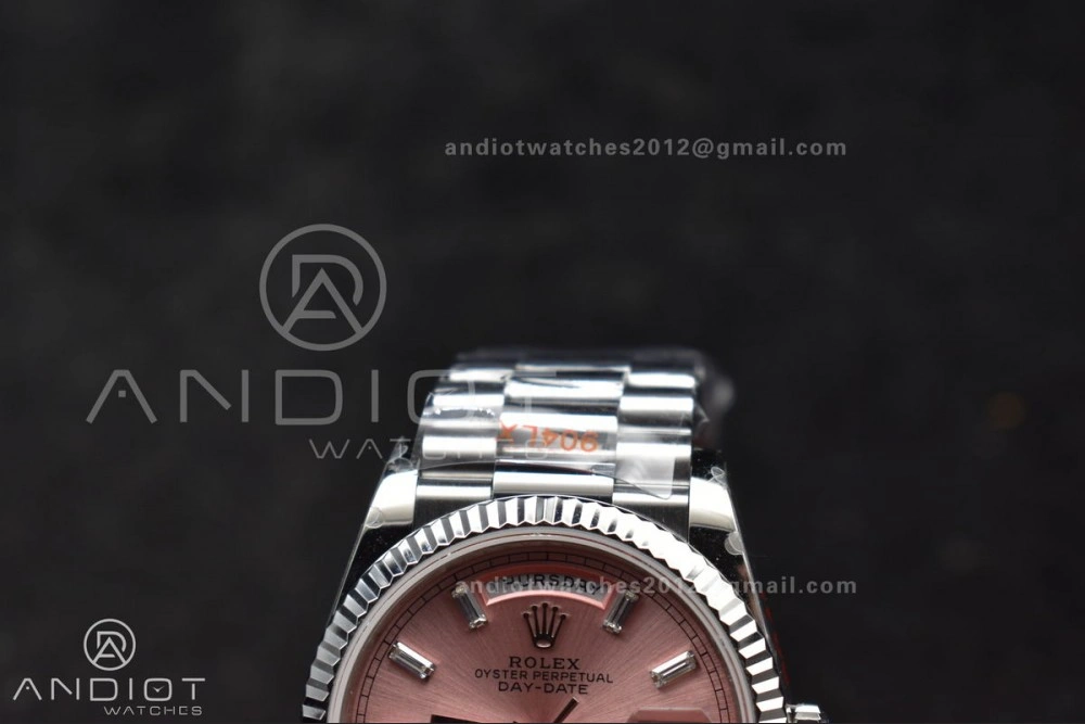 DayDate 36 SS QF Best Edition 904L Steel Pink Diamond Dial on President Bracelet vr3255 V5 (Gain Weight) TravelReady 687
