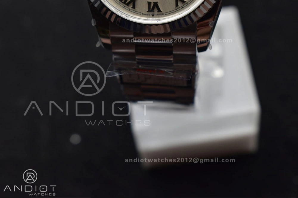 Sustainable DayDate 36 SS QF Best Edition 904L Steel White Dial Roman Stick on President Bracelet vr3255 V5 (Gain Weight) 688