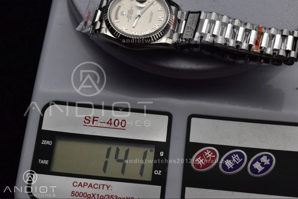 Sustainable DayDate 36 SS QF Best Edition 904L Steel White Dial Roman Stick on President Bracelet vr3255 V5 (Gain Weight) 688