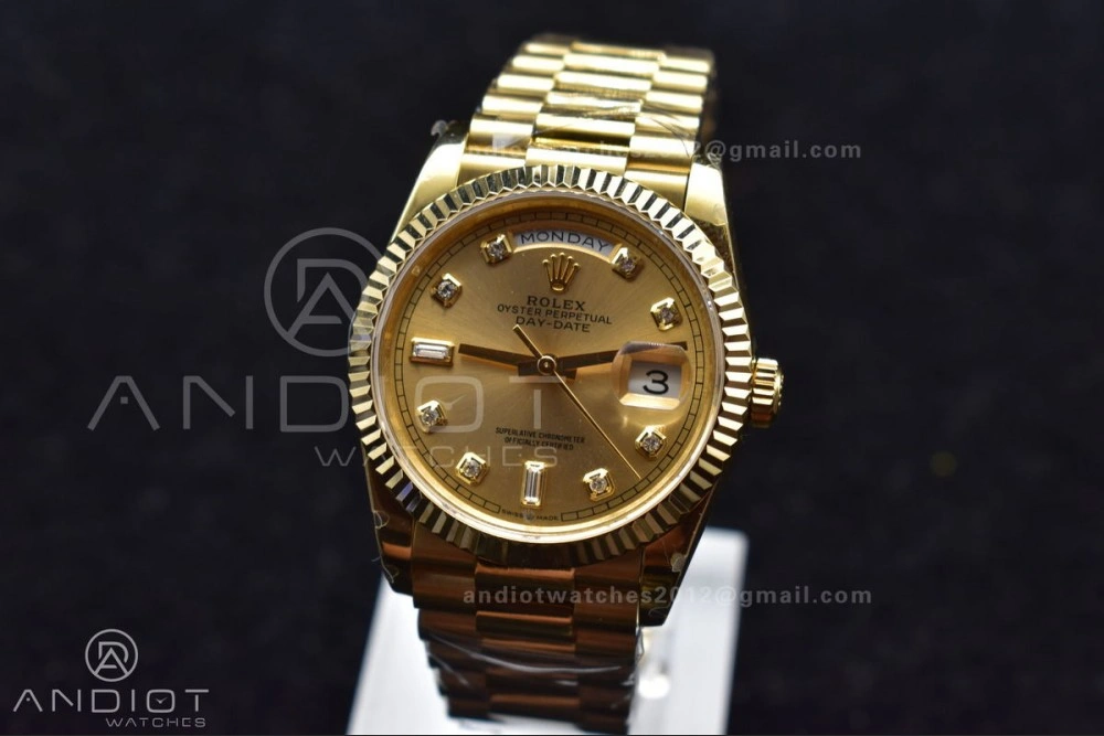 TopPick DayDate 36 YG BPF Best Version On President Bracelet A2836 V 686