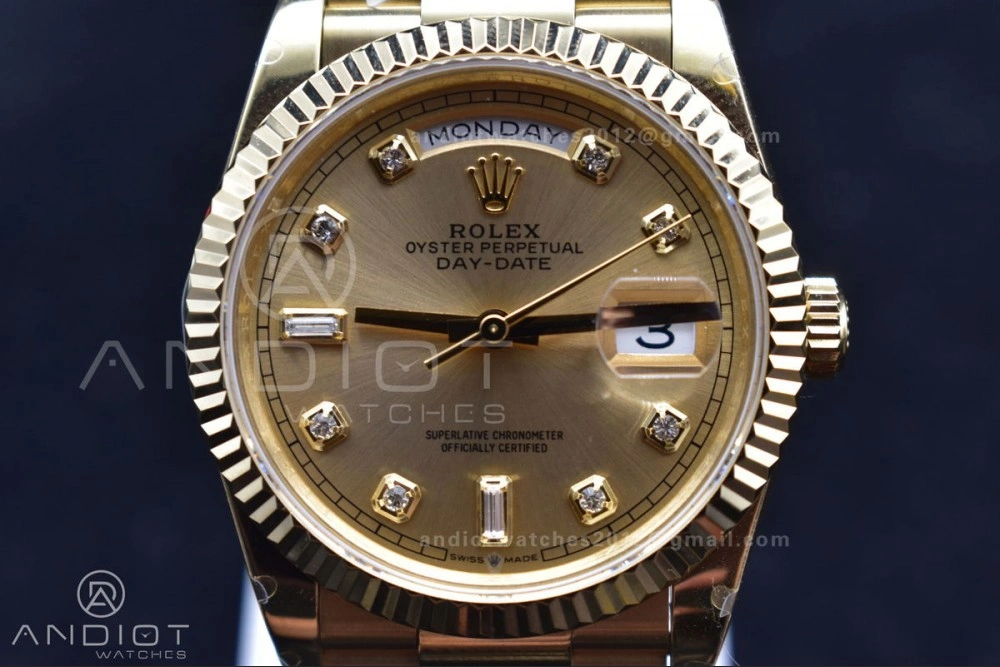 TopPick DayDate 36 YG BPF Best Version On President Bracelet A2836 V 686
