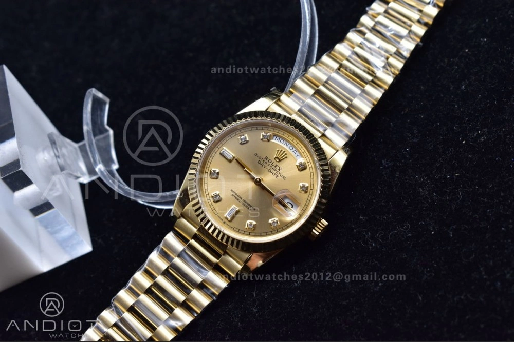 TopPick DayDate 36 YG BPF Best Version On President Bracelet A2836 V 686