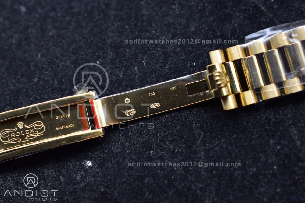 DayDate 36 YG QF Best Edition 904L Steel Gold Dial with Roman Mark on President Bracelet vr3255 V5 (Gain Weight) OnTrend 691