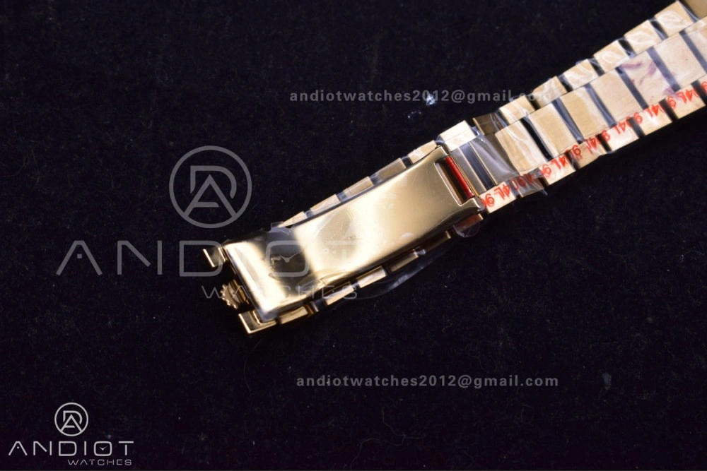 DayDate 36 YG QF Best Edition 904L Steel Gold Dial with Roman Mark on President Bracelet vr3255 V5 (Gain Weight) OnTrend 691