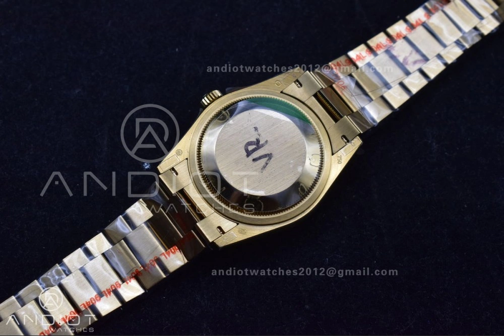DayDate 36 YG QF Best Edition 904L Steel Gold Dial with Roman Mark on President Bracelet vr3255 V5 (Gain Weight) OnTrend 691