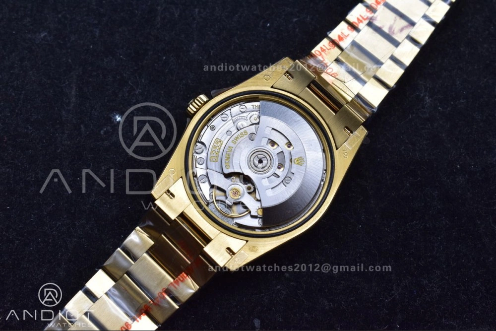 DayDate 36 YG QF Best Edition 904L Steel Gold Dial with Roman Mark on President Bracelet vr3255 V5 (Gain Weight) OnTrend 691