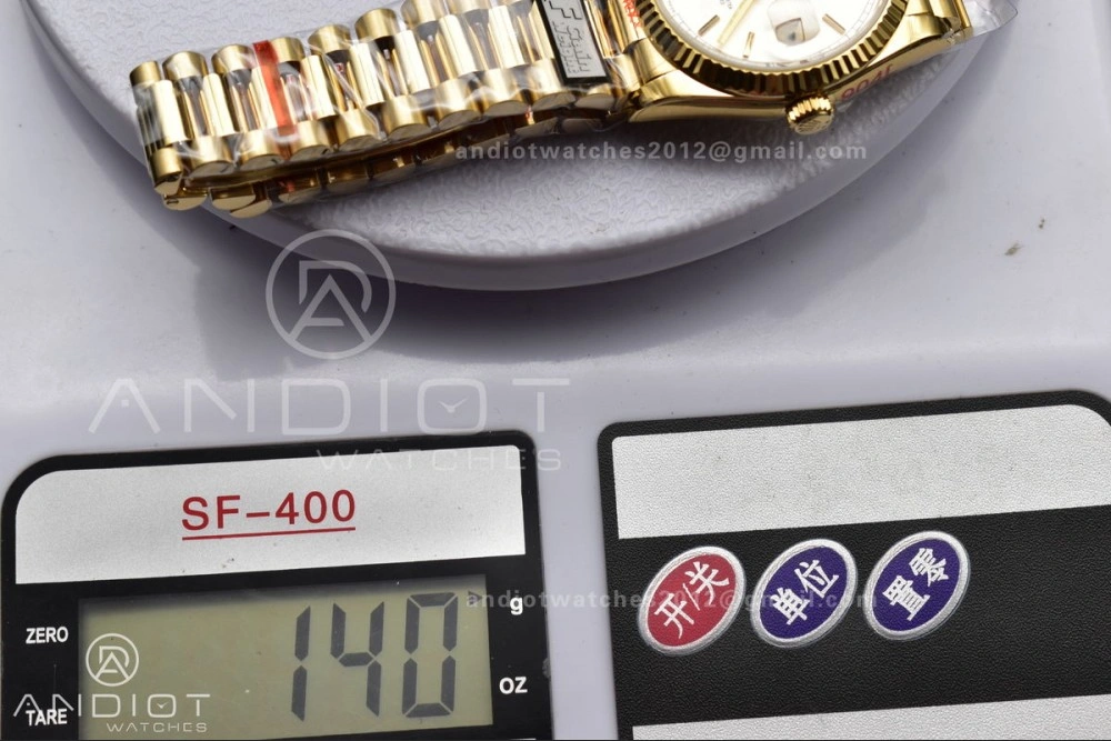 Original DayDate 36 YG QF Best Edition 904L Steel Silver Dial on President Bracelet vr3255 V5 (Gain Weight) 693