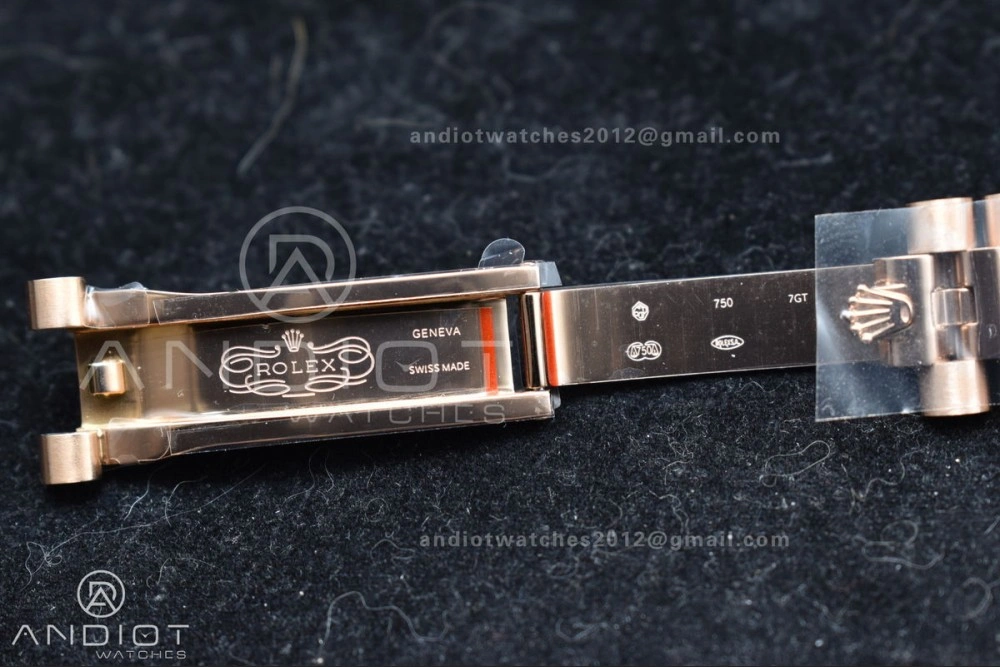 Practical DayDate 40 RG GMF 904L Steel Meteorite Dial Crystal Markers On President Bracelet A 706