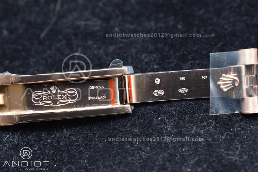 Practical DayDate 40 RG GMF 904L Steel Meteorite Dial Crystal Markers On President Bracelet A 706