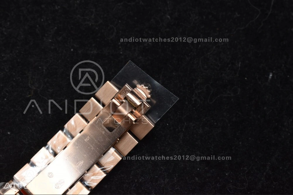 Practical DayDate 40 RG GMF 904L Steel Meteorite Dial Crystal Markers On President Bracelet A 706