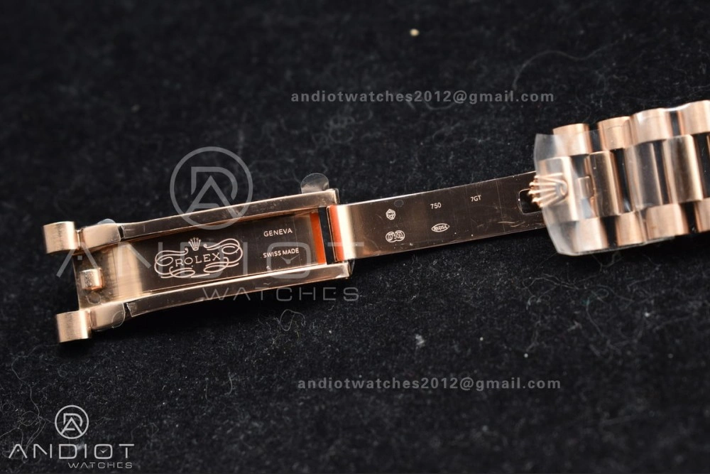Lightweight DayDate 40 RG GMF Plated 904L Steel RG Dial Crystal Markers On President Bracelet A2836 V 705