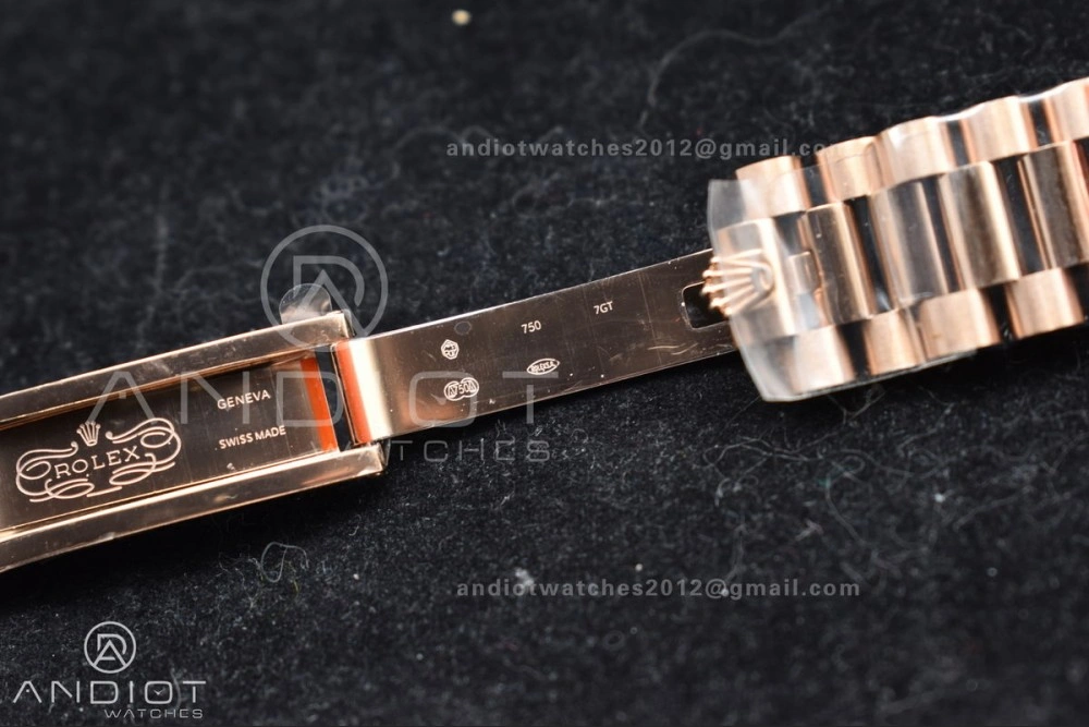 Lightweight DayDate 40 RG GMF Plated 904L Steel RG Dial Crystal Markers On President Bracelet A2836 V 705