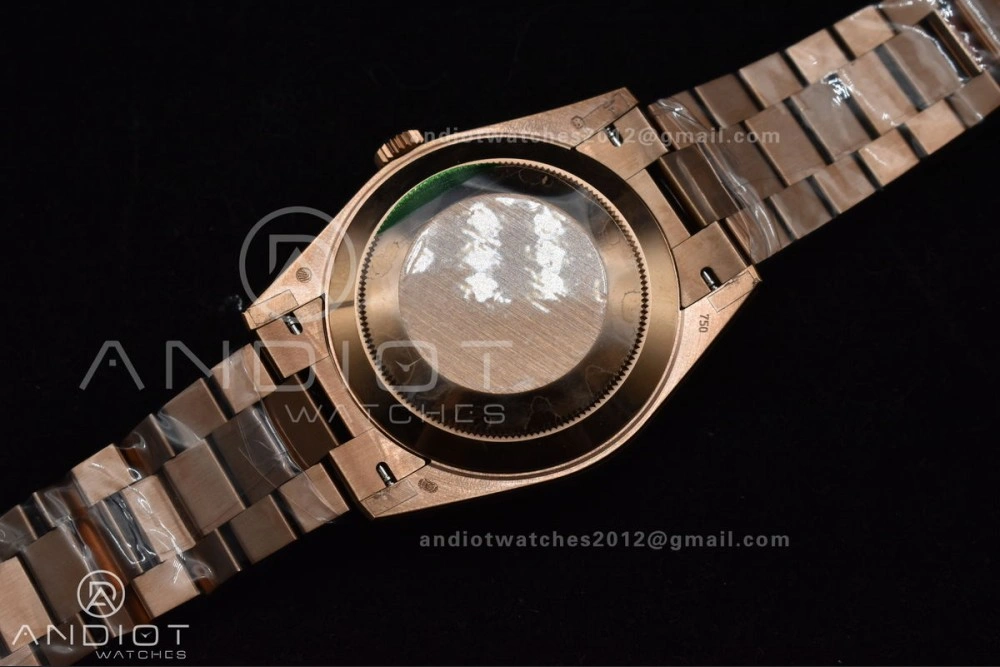 Lightweight DayDate 40 RG GMF Plated 904L Steel RG Dial Crystal Markers On President Bracelet A2836 V 705