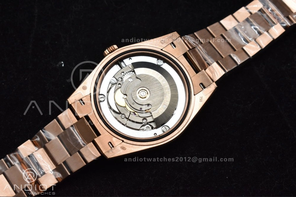 Lightweight DayDate 40 RG GMF Plated 904L Steel RG Dial Crystal Markers On President Bracelet A2836 V 705
