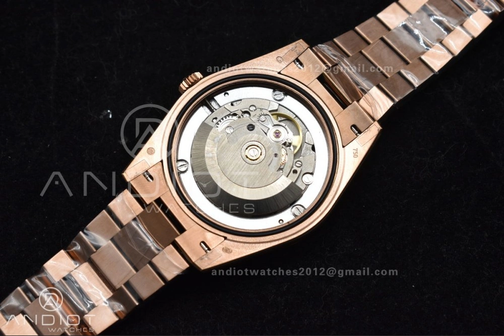 Lightweight DayDate 40 RG GMF Plated 904L Steel RG Dial Crystal Markers On President Bracelet A2836 V 705