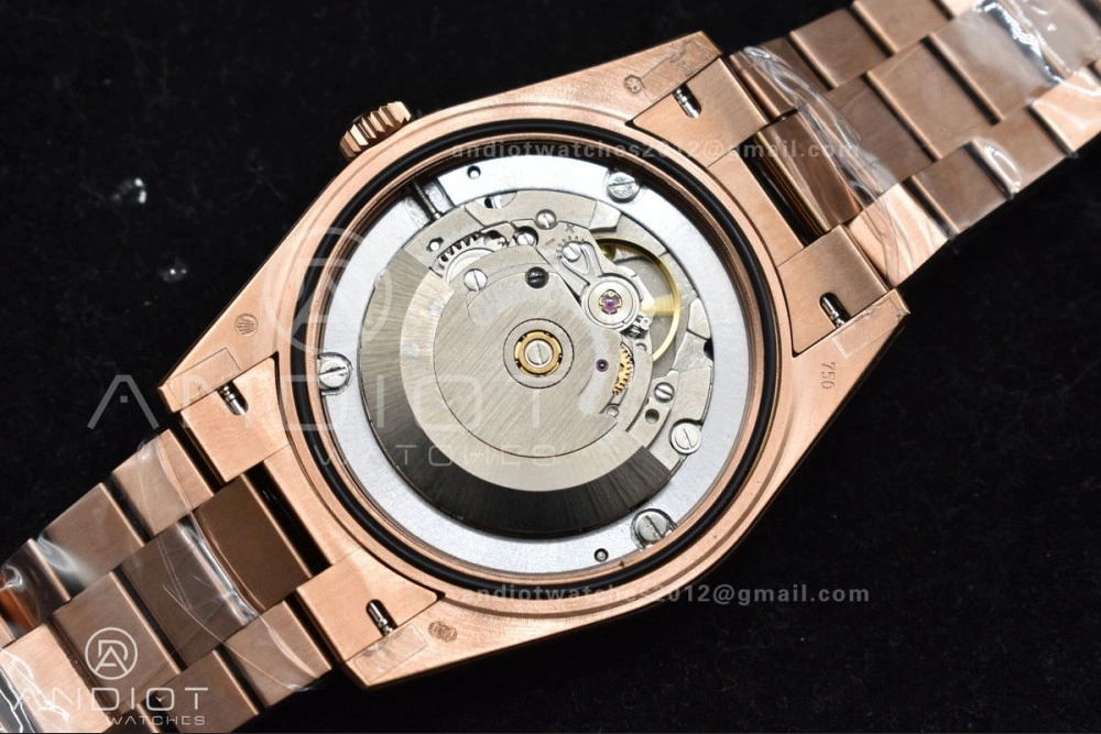 Lightweight DayDate 40 RG GMF Plated 904L Steel RG Dial Crystal Markers On President Bracelet A2836 V 705
