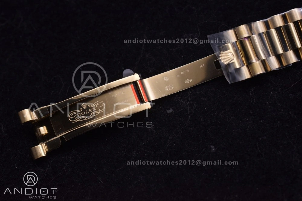 Lightweight DayDate 40 RG GMF Tungsten Weighted 904L Steel Black Dial with Crystal Markers On President Bracelet A2836 V 701